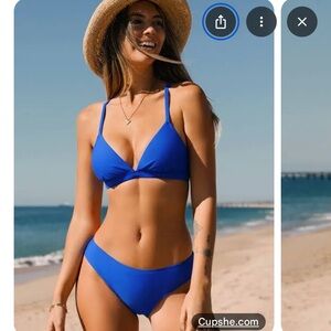 Cupshe Royal Blue Bikini Set